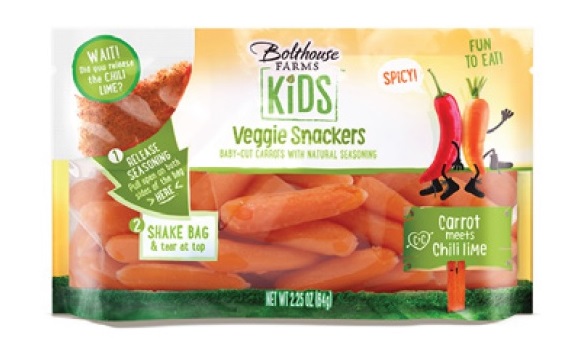 Carrots, Baby (Chili Lime Flavor, 75 ct/cs, 2.5 oz, Kern County, 20 lbs)